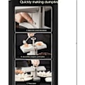 Miniatyrbillede 2 af 5: Dumpling Maker Maskine, Automatisk Dobbelt Hoved Dumpling Maker Maskine Presse, Lazy Dumpling Maker Kit