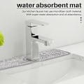 Miniatyrbilde 2 av 5: Pcs Kran Absorberende Matte Grå Kran Absorberende Matte Kran Sprutputer Oppvask Rengjøring Tørkeputer