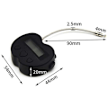 Miniatyrbillede 3 af 5: 2X Smart Time Lock LCD Display Elektronisk USB Genopladelig Midlertidig Timer Rejse Sort