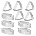 Miniatyrbillede 2 af 5: 20X Bådform og Ring Rustfrit Stål Trekantet Tårnkageform Bageværktøj Perforeret Kagemousse Ring