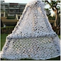 Miniatyrbillede 2 af 5: Solbeskyttelsesnet til Have, Camouflage Netting Skygge Netting Isolering Teltdug Solsejl til Skjult Drivhus Have, Dobbelt Lag, Hvid