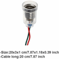 Miniatyrbilde 3 av 5: E10 LED-lamper Skruebase Små stearinlys pærer Montering Små pærer Base Lysholder med ledning Sokkelbase for Hjem Eksperiment Elektrisk Krets Testing