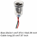 Miniatyrbillede 3 af 5: E10 LED-lamper Skruebase Små stearinlys pærer Montering Små pærer Base Lysholder med ledning Sokkelbase til Hjemmeeksperiment Elektrisk kredsløb Test
