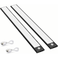 Miniatyrbild 1 av 5: Accentbelysning, batteridriven belysning, 2-pack LED-rörelsesensorlampor för skåp, 150LM, köksbelysning med uppladdningsbart batteri, USB-belysning