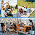 Miniatyrbilde 5 av 5: Piknikkurv, isolert kurv, handlekurv, kjølebag, handlepose, piknikpose for å bære mat, piknik, fotturer, camping, Sunny