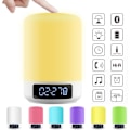 Miniatyrbilde 2 av 5: Vekkerklokke Kreativ Bluetooth-høyttaler Vekkerklokke Fargerikt Lys Berøringsvennlig Sengelampe Atmosfærisk Lys Nattelys