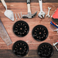 Pikkukuva 4 / 5: 4 kpl Metal Series 1,9 tuuman Bead Lock -vanteen napa 1/10 Rc Crawler -autoon Axial Scx10 90046 Trx4 D90 D110, musta, 12 pientä reikää