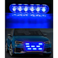 Miniatyrbilde 5 av 5: 4-pakke - Ultratynn Blå 6 LED Strobe Lys - LED Lyslist Mini Nødlyslist 18 Blinkende Moduser 12V-24V for Universelt Kjøretøy eller Lastebil