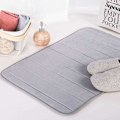 Miniatyrbild 3 av 5: Badrumsmatta halkfri minnesskum badmatta för badrum, mikrofiber (grå, 40 x 60 cm) -
