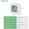 Miniatyrbilde 3 av 5: Mini LCD Digital Innendørs Termometer Hygrometer, Bærbar Høy Presisjon Temperatur Fuktighetsmåler -50℃ 70℃ 10% 99% RH Guazhuni (Hvit) 3stk thsinde
