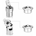 Miniatyrbillede 5 af 5: Transportkuglelejer Enhed Rustfrit Stål Universal Metal Base Monteret Kuglelejer 10 stk