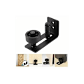 Miniatyrbillede 5 af 5: Robust Skydedør Guide, 8 i 1 Stopper Sort Kulstofstål Forsænket Bunddesign, Gulv og Dørpanel, Justerbar Rulle, Vægmontering