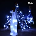 Miniatyrbilde 1 av 5: 20 LED Vinflaske Lys Solcelleflaske Led Lys Stjerneformet Vinpropp Fe Lys for DIY Fest Halloween Jul Bryllup Dekorasjon Hvit