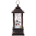 Miniatyrbild 1 av 5: Dekorativa jul LED-ljusstake vindljus prydnader, koppar snögubbe