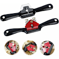 Miniatyrbillede 1 af 5: Justerbar Håndplan 9 Tommer Spokeshave Justerbar Metalblad Træ Ray Skrabningsplaner Enkelt/Dobbelt Trådplaner med Skrue, Til Træbearbejdning (2