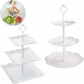 Miniatyrbild 1 av 4: 2-delad Godis- och Tårta Displayställ, Cupcake Displayställ, 3-vånings Serveringsfat för Cupcakes, Frukt Displayställ för Fest, Födelsedag, Bröllop, Jul