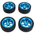 65mm metallfälg + däck med högt grepp för 144001 A959 A959-B 124019 124018 RC-bildelar, blå