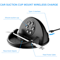 Miniatyrbillede 2 af 5: Trådløs Billader, Induktions Billader Holder til Telefon, 10W Hurtigopladning USBQC2.0/QC3.0 Indgang