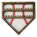 Miniatyrbild 1 av 5: Baseboll Displayfodral Basebollhållare För Bollar Display Basebollar Väggdisplaylåda Antifade UV-Skydd Vit