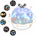 Miniatyrbillede 1 af 3: 3 i 1 Barn Projektor Natlampe, LED Bluetooth Højttaler Stjernehimmel Projektor 360 ° Roterende Baby Barn Senglampe med Fjernbetjening til Soveværelse
