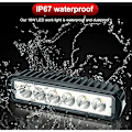 Miniatyrbilde 2 av 5: 2 stk LED arbeidslys, 12V flomlys spotlight lang rekkevidde LED arbeidslys for motorsykkel bil lastebil traktor SUV båt (18W)