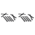 Miniatyrbillede 1 af 5: 16 stk. Bløde Polymer Let Installationsstige, 18 Slots, Sort