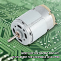 Miniatyrbillede 2 af 5: RS380 DC 1,5-18V 30000RPM Mini Motor 38x28mm til RC DIY Model, Sølv