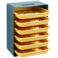 Miniatyrbilde 1 av 5: Kjøkkenoppbevaring Multi-Layer Fat Rett Veggmontert Stable Side Rett Frukt Display Oppbevaringsplate Varm Gryte Serveringsbrett
