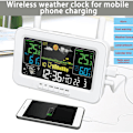 Miniatyrbillede 4 af 5: Trådløs Vejrstation Wifi Indendørs og Udendørs APP Kontrol Termometer og Hygrometer Vejrudsigt Alarmur Snooze Månefase Atmosfærisk P