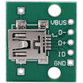 Miniatyrbillede 1 af 5: 10 stk. DIP-stikadapterkonverter Mini USB til DIP-adapter USB Breakout-kort 5P til 2,54 mm printkort DIY USB-strømforsyning