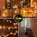 Miniatyrbillede 5 af 5: 15M 100 LED Julelys Indendørs Udendørs Lysstreng 8 Tilstande Vandafvisende Feelygter Klar Kabel til Hjem Fest Bryllup Juletræ Dekoration