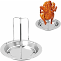 Miniatyrbilde 1 av 5: Røykfritt kyllingstativ i rustfritt stål, vertikalt kyllingstativ, non-stick kyllingrist, vertikale stekestativ, non-stick kyllingrist, for ovn, grill