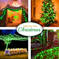 Miniatyrbilde 5 av 5: 10M Kobberjulelys, 1000 LED Kobberstrenglys, Vanntette IP65, Stjernelys, Grønn, for Innendørs Utendørs Dekorasjon, Hage, Jul, Fødsel