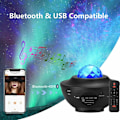 Miniatyrbillede 3 af 5: LED Stjernehimmel Projektor Ocean Bølge Projektor med Fjernbetjening / Bluetooth 5.0 / 360 ° Rotation / 3 Lysstyrke Niveauer Bedste Gaver til Jul Ea