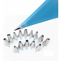 Miniatyrbilde 4 av 5: Delvis Pipet Dyser Sett Engangs Pipingposer 1 Silikon Pipingpose 1 Dyskonverter 14 Rustfrie Stål Dyser Silikon Pipingposer Cupcake D