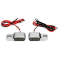 Miniatyrbilde 1 av 5: 2 stk 12V motorsykkelindikatorer LED blinklys håndtak signallampe blinklys, bremseclutchspakbrakett, sølv