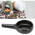 Miniatyrbilde 2 av 5: Keramisk Lysestake, Liten Keramisk Skjeformet Tealight Lys Hjemmedekorasjon for Røkelsebrenner (Svart)