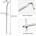 Miniatyrbilde 4 av 5: 16 stk 18 cm teltplugger, aluminiumsteltplugger telttilbehør teltplugger for harde gulv - ideelt for hage, camping, fiske og telt