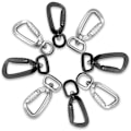Miniatyrbillede 5 af 5: 360° roterende karabinhage, 4Kn, 2 stk., sort