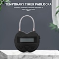 Miniatyrbillede 2 af 5: Smart Time Lock LCD Display Time Lock Midlertidig Timer USB Genopladelig Elektronisk Rejse Timer Sort