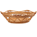 Miniatyrbillede 5 af 5: Håndvævet Rattanbakke Alsidig Fletbakke med Holdbar Rattanfiber Rund 10,6 Tommer Diameter A