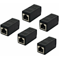 Miniatyrbillede 1 af 5: RJ45-kobling, Ethernet-kabelforlængelse tilsluttet til hun-LAN-adapter til hun-forlængeradapter, er kompatibel med Cat7 Cat6a Cat5a-netværk (5
