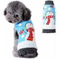 Miniatyrbillede 1 af 4: Tegneserie mønster jule hund sweater (snemand) S-
