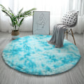 Miniatyrbillede 2 af 5: Ultra blød tæppe moderne shaggy tæppe børneværelse tæppe hjem værelse plys tie dyed gradient tæppe indretning 80X80 CM