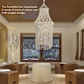 Miniatyrbillede 2 af 5: Macrame-lampeskærm hængende pendel lysdækning moderne kontor soveværelse børneværelse sovesal boheme indretning