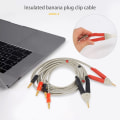 Miniatyrbillede 4 af 5: 1 Par Isoleret Bananstik-Klemmer Lav Modstand Kabel Lcr Probe Probe Ledninger Tester Terminal Kelvin