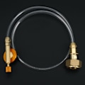 Miniatyrbilde 2 av 5: Fylling Adapter for Propan Piknik Camping Komfyr Gass Slange Dobbeltsidig Justerbar Flat Tank Slange Slange Adapter
