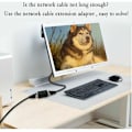 Miniatyrbillede 4 af 5: RJ45-kobling, Ethernet-kabelforlængelse tilsluttet til hun-LAN-adapter til hun-forlængeradapter, er kompatibel med Cat7 Cat6a Cat5a-netværk (5