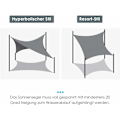 Miniatyrbillede 2 af 5: Vandafvisende Rektangulær Skygge Sejl, Oxford Polyester 95% UV Beskyttelse, Tårebestandig, Udendørs Solbeskyttelse til Have, Balkon, Dæk, Terrasse, Lejr