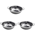 Miniatyrbillede 1 af 5: 3 stk. 28cm Hot Pot Dobbelt Opdelt Rustfrit Stål 28cm Kogegrej Hot Pot Reglee Suppe Kompatible Lagergryder Hjem Køkken